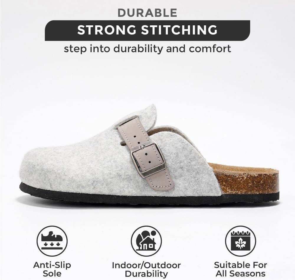 Best Toddler Slip On Shoes Project Cloud Genuine Leather Footbed Clogs for Women - Memory Foam Arch Support Slippers for Women - Trendy Slip-ons Women's Mules & Clogs Sandals (Benton)