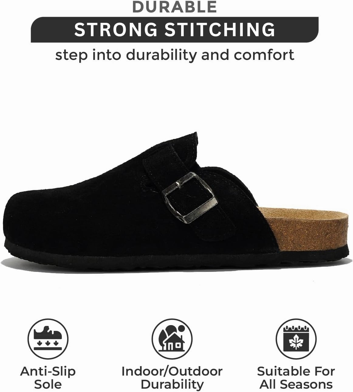 Slip Ons Slip Ons Slip Ons Slip Ons Slip On Project Cloud Genuine Leather Footbed Clogs for Women - Memory Foam Arch Support Slippers for Women - Trendy Slip-ons Women's Mules & Clogs Sandals (Benton)