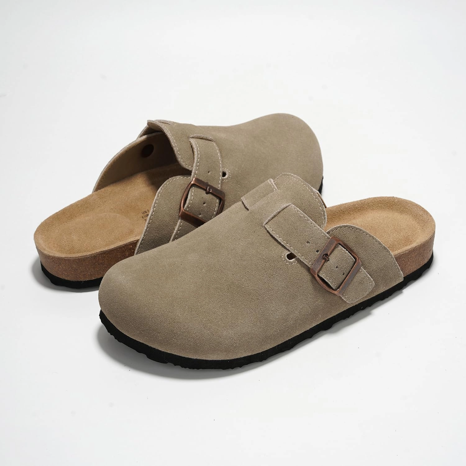 Project Cloud Genuine Leather Footbed Clogs for Women - Memory Foam Arch Support Slippers for Women - Trendy Slip-ons Women's Mules & Clogs Sandals (Benton) Comfortable Slip On Sandals