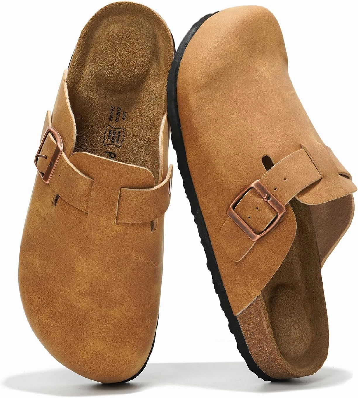 Project Cloud Genuine Leather Footbed Clogs for Women - Memory Foam Arch Support Slippers for Women - Trendy Slip-ons Women's Mules & Clogs Sandals (Benton) Slip On Slip On Boots Slip On Boots Slip Ons Slip On Women Slip On