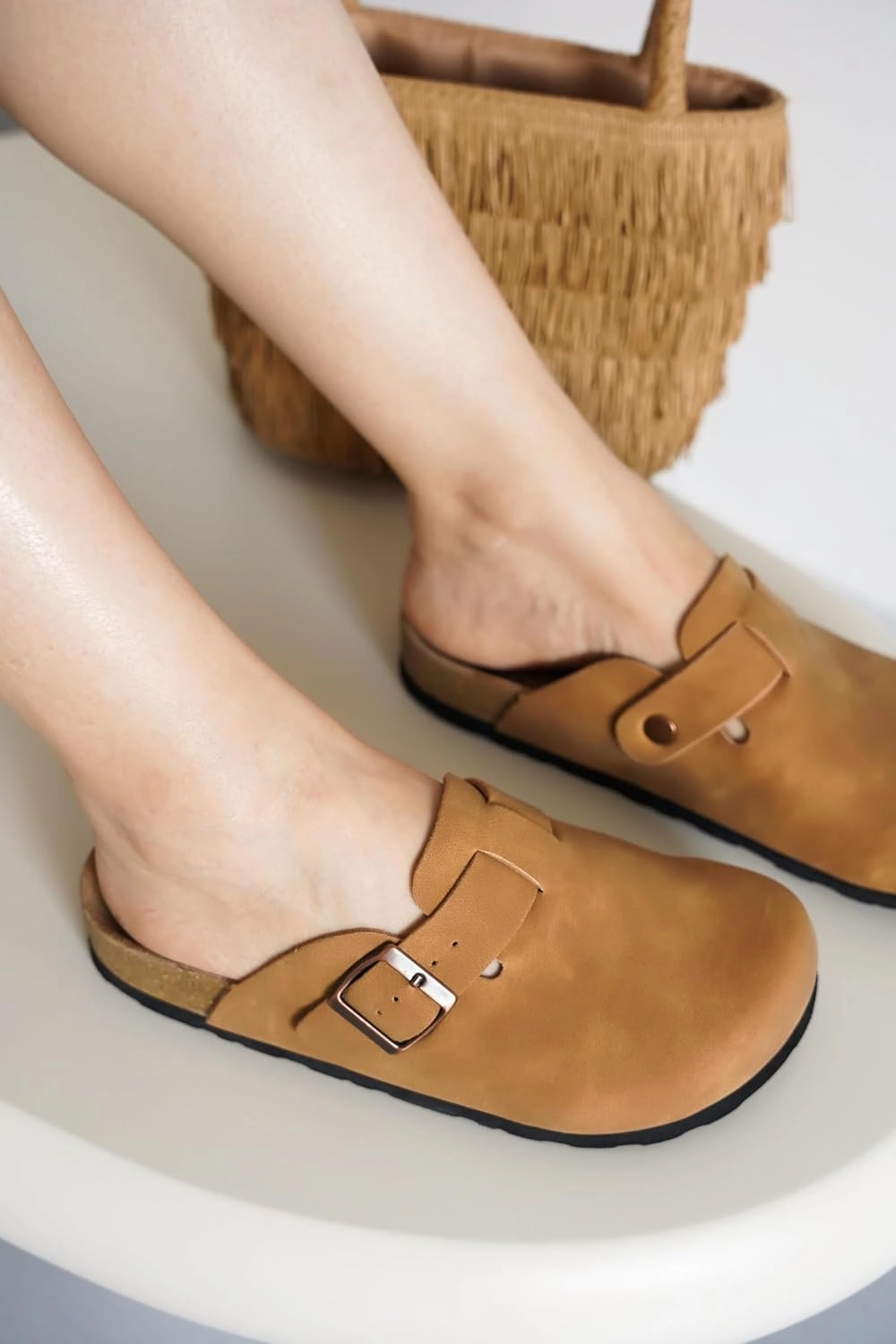 Project Cloud Genuine Leather Footbed Clogs for Women - Memory Foam Arch Support Slippers for Women - Trendy Slip-ons Women's Mules & Clogs Sandals (Benton) Slip On Sneakers Slip On Sneaker Slip On Waterproof