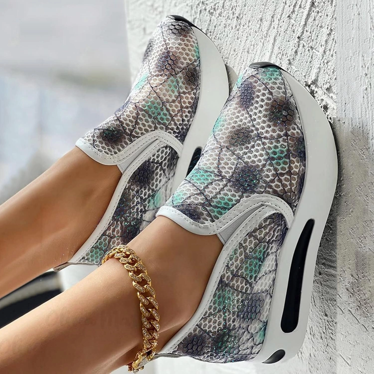 Badminton Vs Tennis Shoes Platform Sneakers for Women Slip on Loafers Lace Embroidery Chunky Fashion Casual Tennis Shoes Lightweight Walking Shoes Comfortable Ladies Hidden Sneaker Breathable Orthopedic Wedge