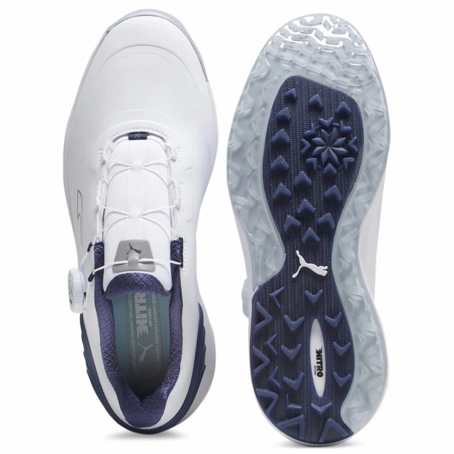 Puma Netfit Soccer Shoes Puma ALPHACAT NITRO Disc Spikeless Golf Shoes - Puma White
