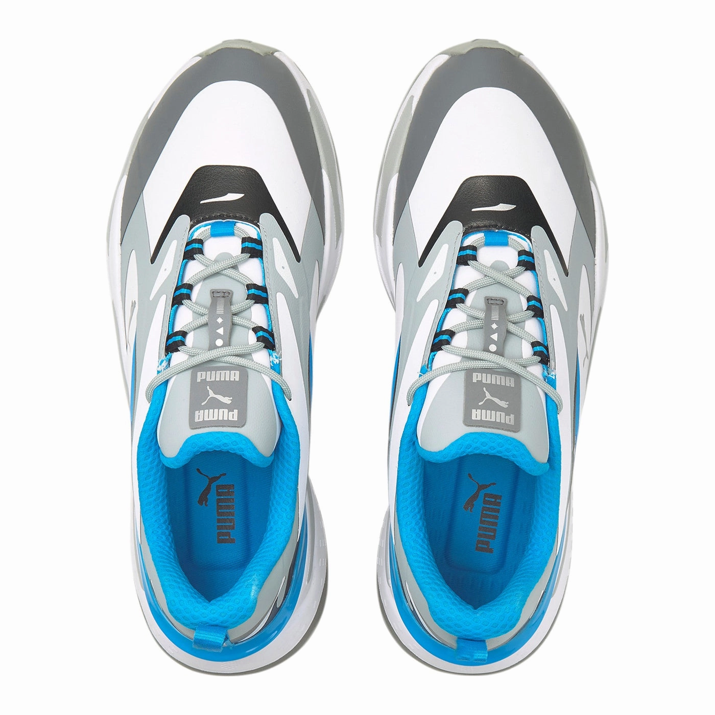 Puma Shoes Platform Puma GS-Fast Spikeless Golf Shoes - Puma White/Quarry/Ocean Drive