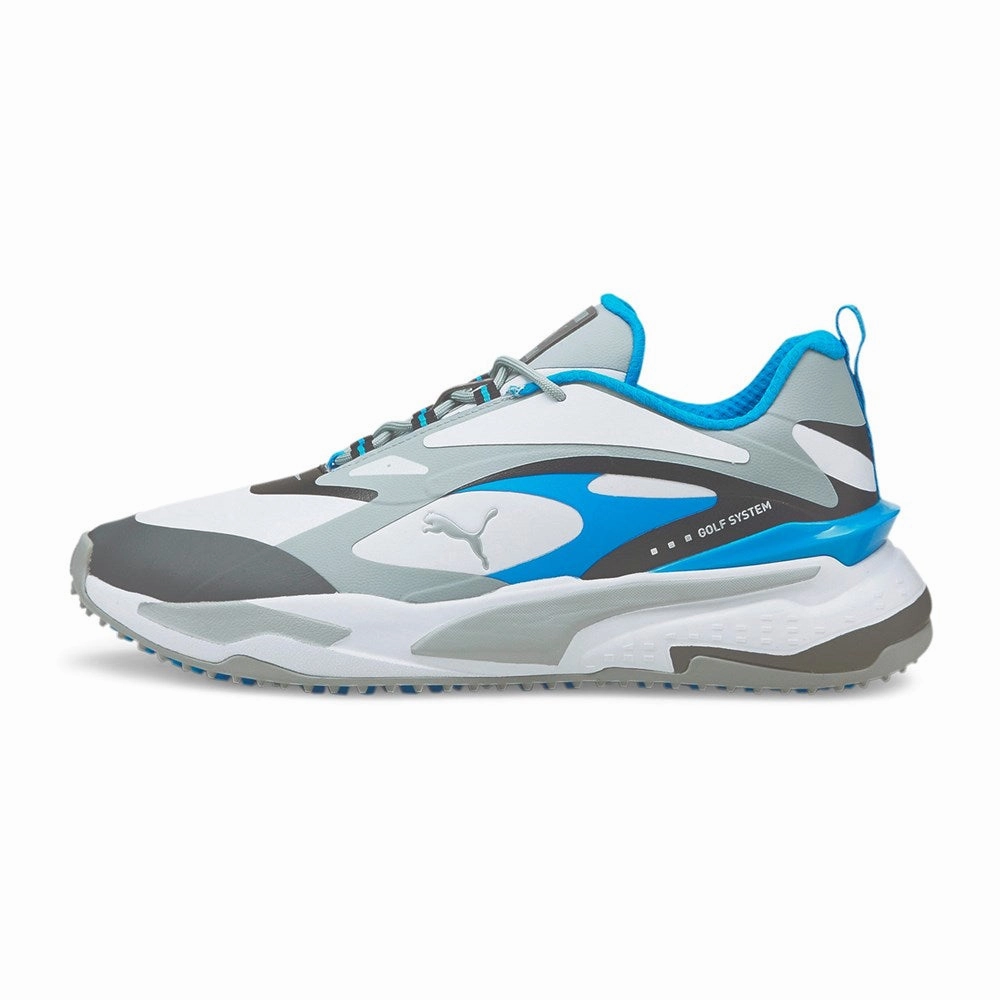 Puma Shoes Original Vs Fake Puma GS-Fast Spikeless Golf Shoes - Puma White/Quarry/Ocean Drive