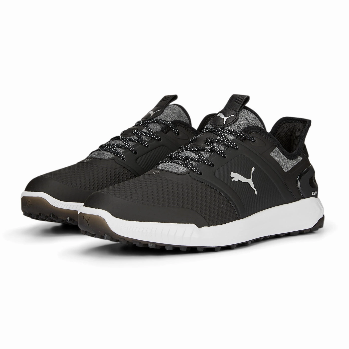 Puma IGNITE Elevate Spikeless Wide Men's Golf Shoes - Puma Back/ Puma Silver Puma Ignite Foam Golf Shoes