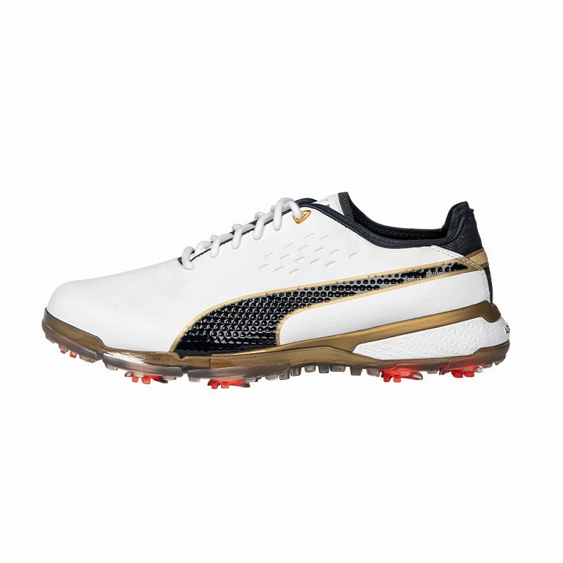 PUMA Proadapt 2.0 Men's Spiked Shoes (White/Black/Gold) Puma Roma Athletic Shoe