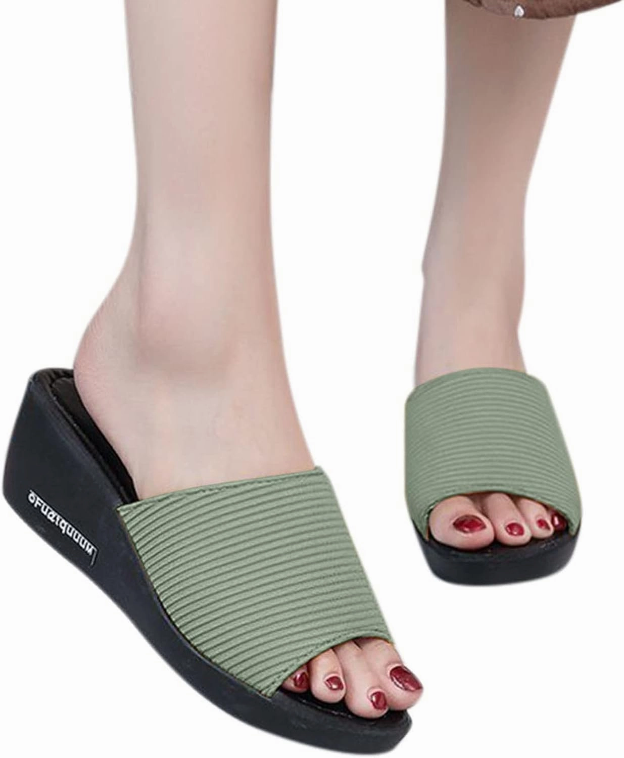 Flat Sandals for Women Casual Lightweight Shoes Arch Support Open Toes Women's Slip on Comfort Sandal Flip