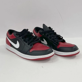 Nike Shoes With Strap Across Nike Air Jordan 1 Low Sneakers Men's Size 10.5 Red/Black/White