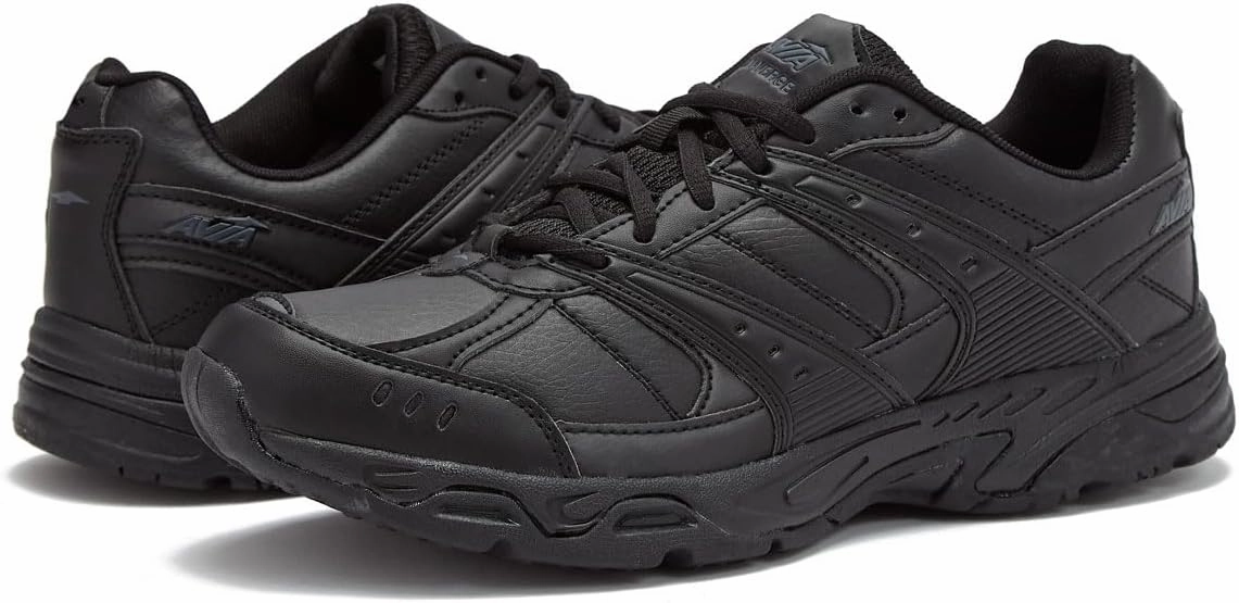 Insoles For Volleyball Shoes Avia Verge Womens Sneakers - Tennis, Court, Cross Training, or Pickleball Shoes for Women, Classic Black or Walking White Sneakers with Arch Support, Wide Width or Medium