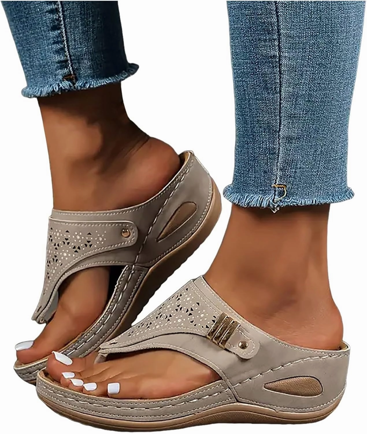 Qvc Vionic Tennis Shoes Womens Fashion Orthotic Flip Flops with Arch Support Sandals Women Summer Dressy Comfortable Beach Walking Thong Cushion Sandals Slip On Slides Casual Beach Shoes, 6.5, Black,white