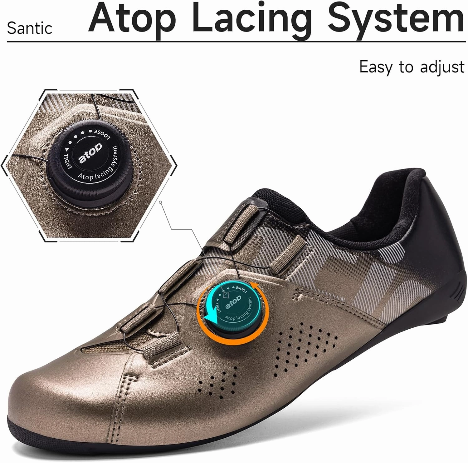 Santic Unisex Cycling Shoes Bike Shoes Indoor Classic Riding Shoes Suitable for Look Delta Make Your Own Cycling Shoes