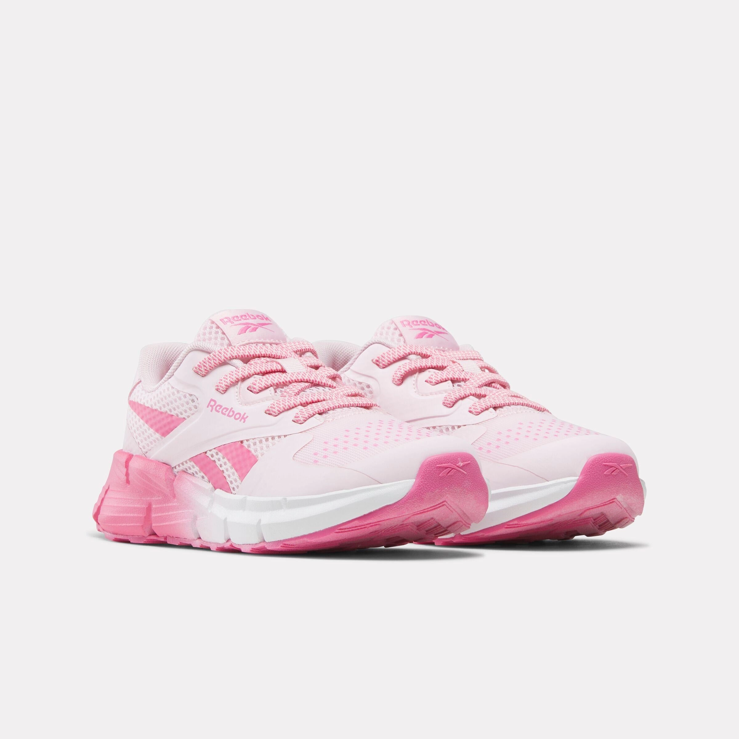 Reebok Footwear Kids Zig Dynamica 5 Elastic Lace Shoes - Pre-School FROSTEDBERRY/TRUEPINK/WHITE Best Running Shoes For Beginner