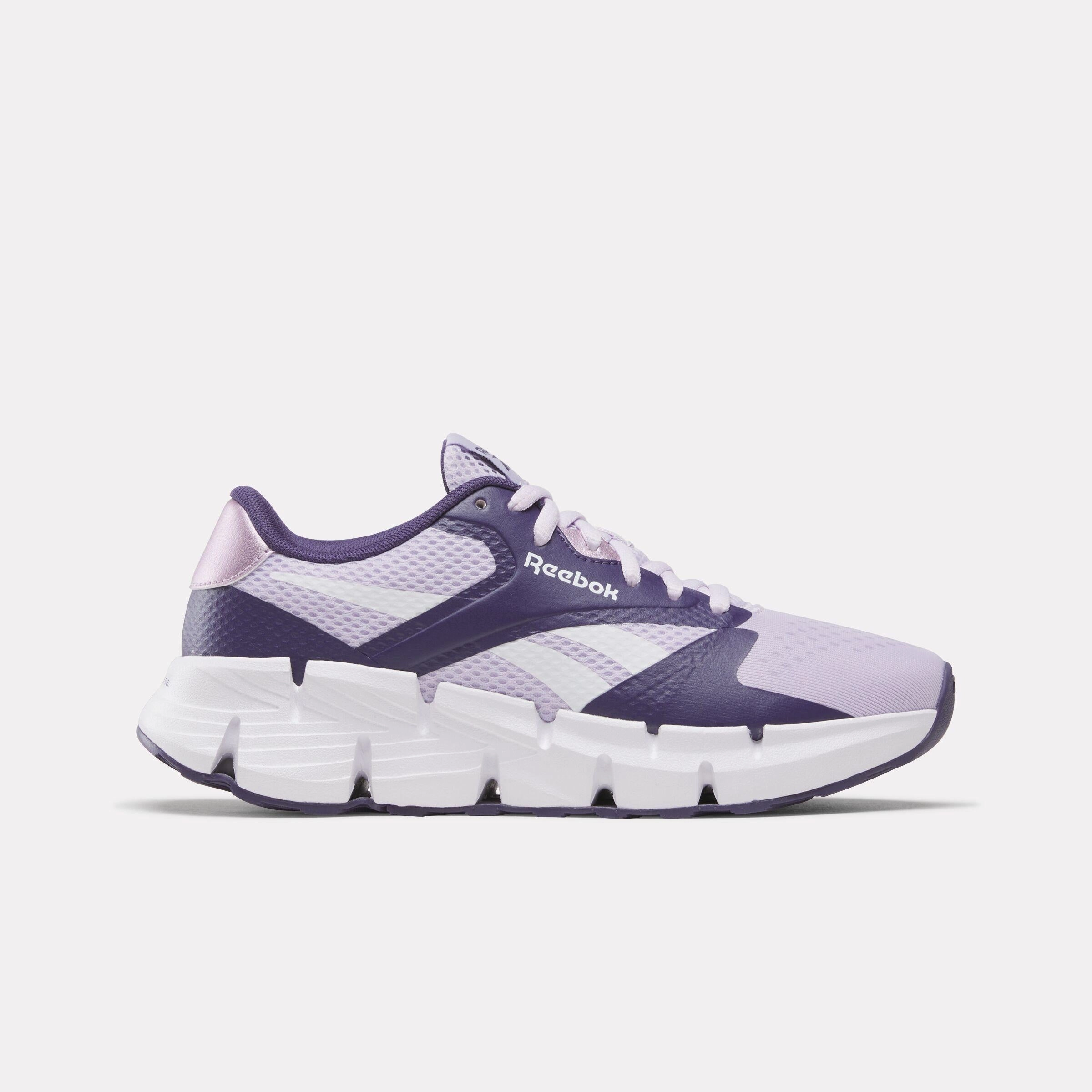 Reebok Footwear Kids Zig Dynamica 5 Shoes - Grade School DIGITALGLEAM/MOVEMENTPURPLE/PU Asic Running Shoes For Overpronators