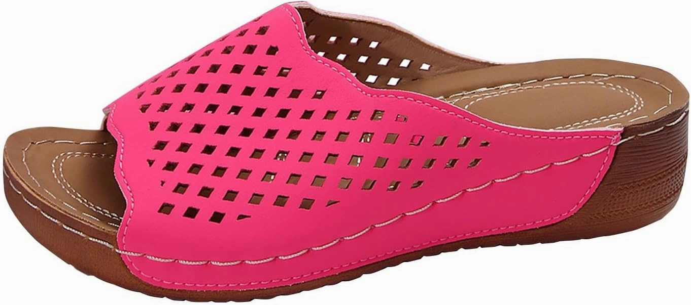 Blue Flip Flops Orthopedic Sandals For Women Arch Support Walking Sandals Comfortable Beach Orthotic Sandals Summer Wedge Sandals