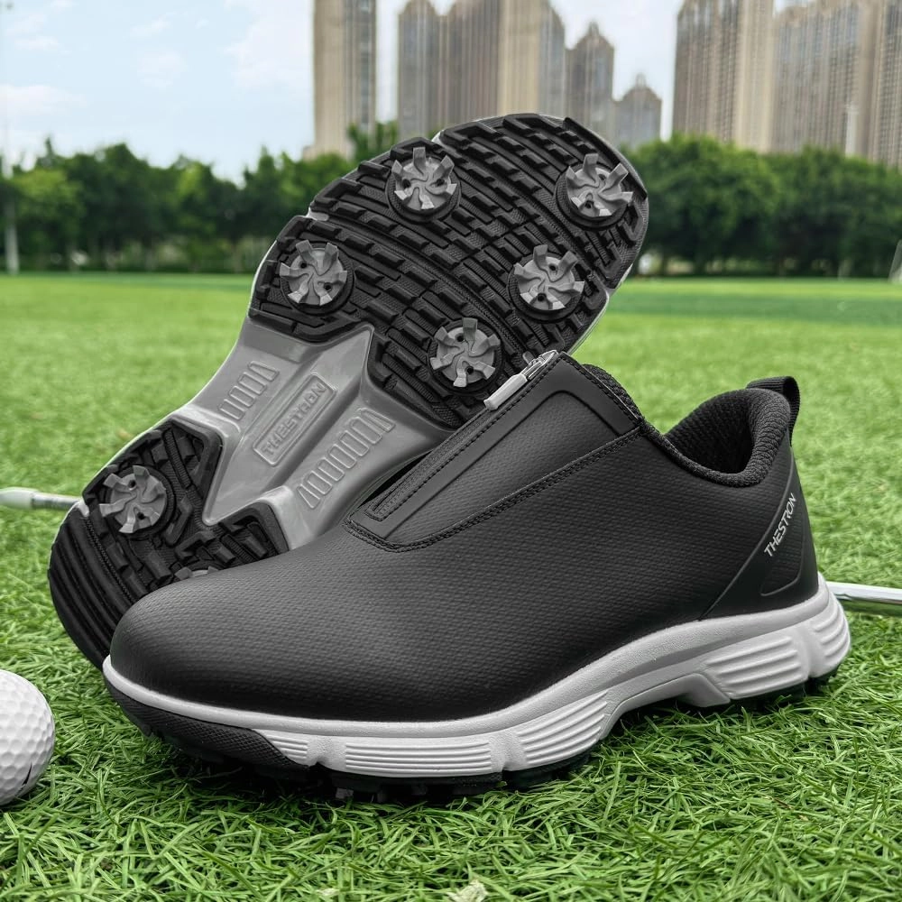 Best Shoe For Boot Camp Training THESTRON Women Waterproof Golf Shoes Spikes Golf Training Sneakers Female Golf Footwears Zipper Golf Sports Shoes Women Walking Sneakers with Spikes Zipper