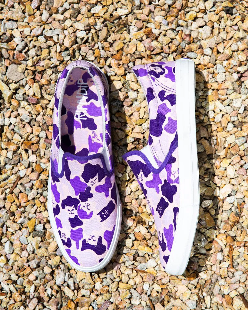 Ripndip Purple Camo Slip Ons Inexpensive High Heels
