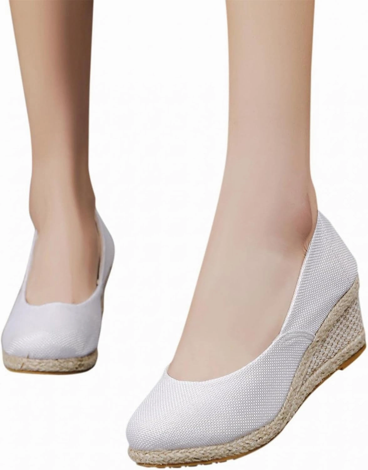 Round Closed Toe Heels Espadrilles for Women Elegant Wedges Working Shoes Comfy Platform Pumps Sandals Comfortable Casual Summer Wedges Sandals Walking Shoes Nike Tennis Shoes Classic