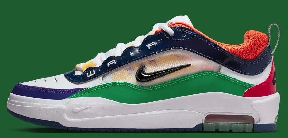 Top Rated Nike Running Shoes Nike SB - Air Max Ishod Premium Shoes | White Amarillo Purple (Billiards)