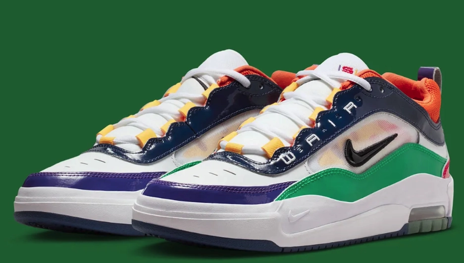 Nike SB - Air Max Ishod Premium Shoes | White Amarillo Purple (Billiards) Nike Just Do It Shoes