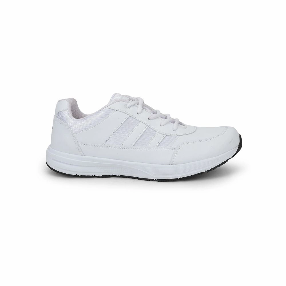 Force 10 By Liberty LB46-EL Sports Lacing Shoes For Kids - White Good Running Shoes For Underpronation
