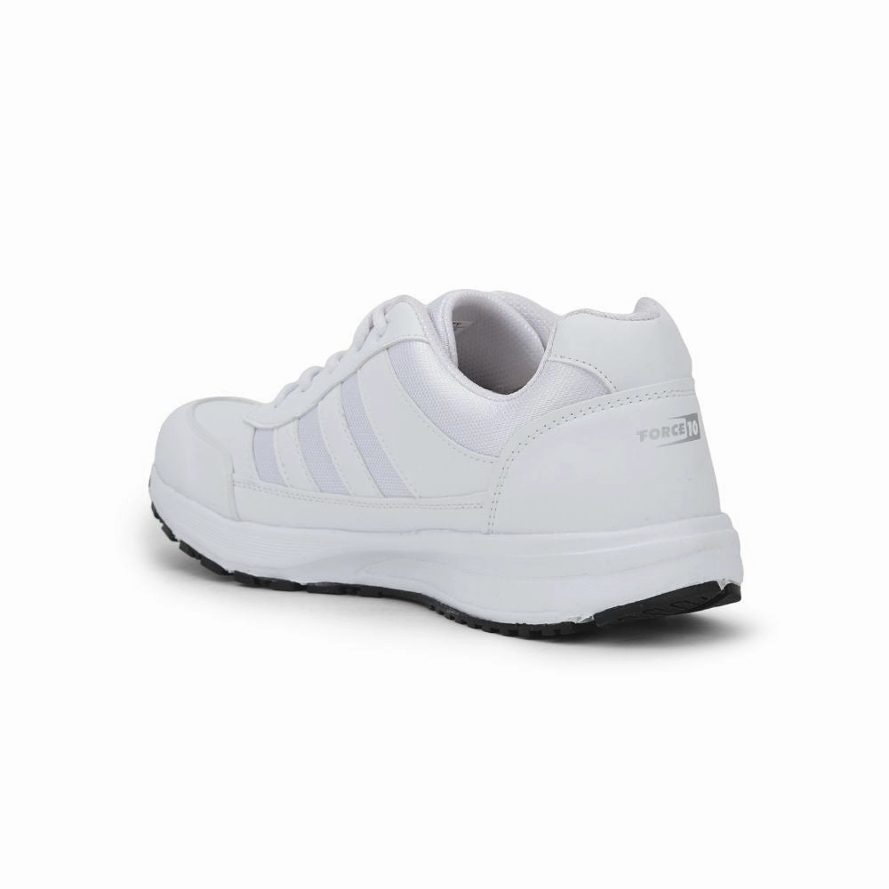 Force 10 By Liberty LB46-EL Sports Lacing Shoes For Kids - White Fresh Foam Roav Running Shoes