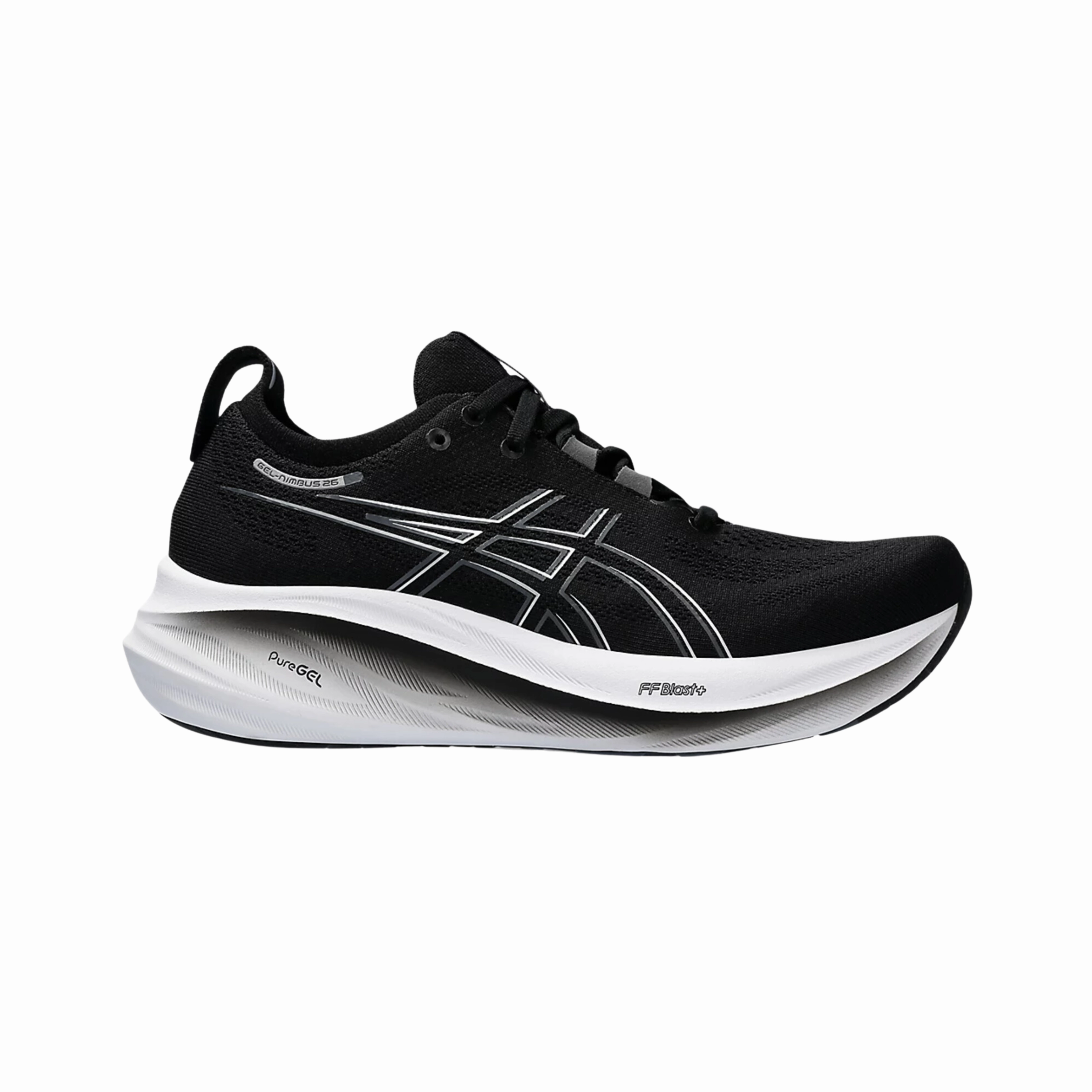 Noosa Tri Asics Shoes Women's Gel-Nimbus 26 - Black/Graphite Grey (B Width)