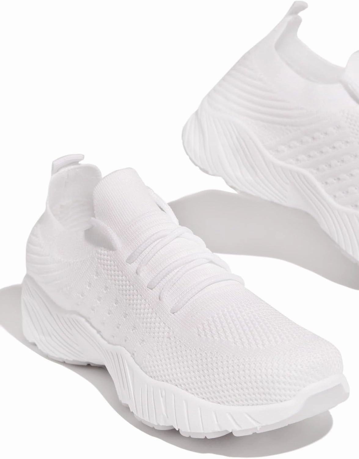 Leather Slip On Sneakers Slip On Running Shoes For Women Arch Support Walking Shoes Comfort Light Weight Mesh Gym Shoes Casual Tennis Slip On Sneakers