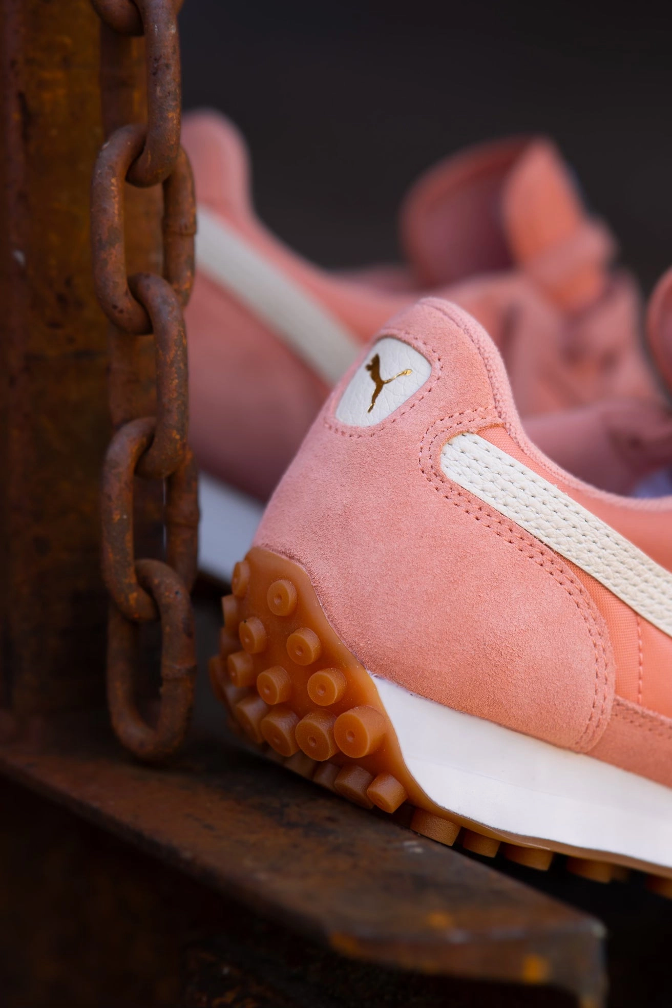 Running Shoes For Shin Pain Womens Puma Easy Rider Vintage (Deeva Peach/Alpinesnow/Puma Gold)