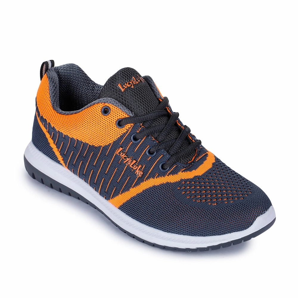 Good Quality Running Shoes Lucy & Luke Lacing Orange Sports Running Shoes For Kids JAMIE-7 By Liberty