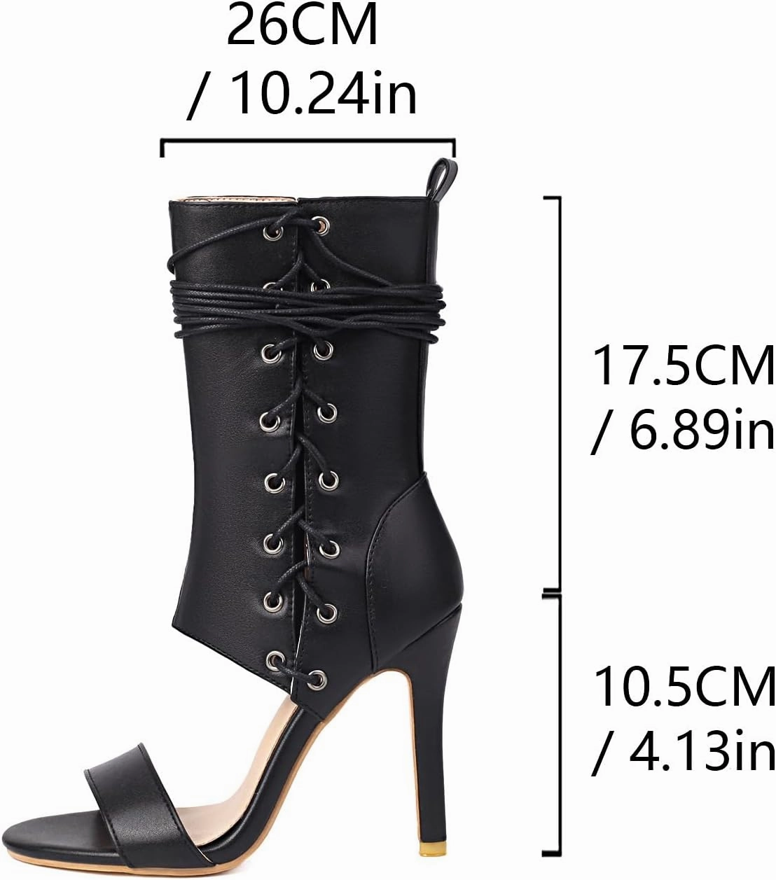 SACFOF Women's Open Toe Stiletto Dance High Heels Sandals Summer Lace Up Ankle Booties Sexy Dress Pumps with Zipper Business Casual Tennis Shoes