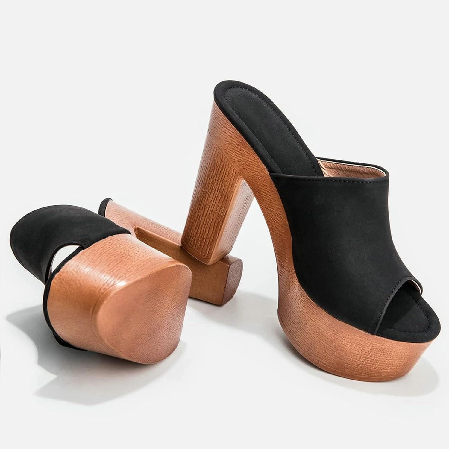 Sketcher Tennis Shoe SACFOF Womens Cork Wedge Slide Sandals Heels Peep Toe High Heel Platform Slingback Summer Dressy Slippers Shoes