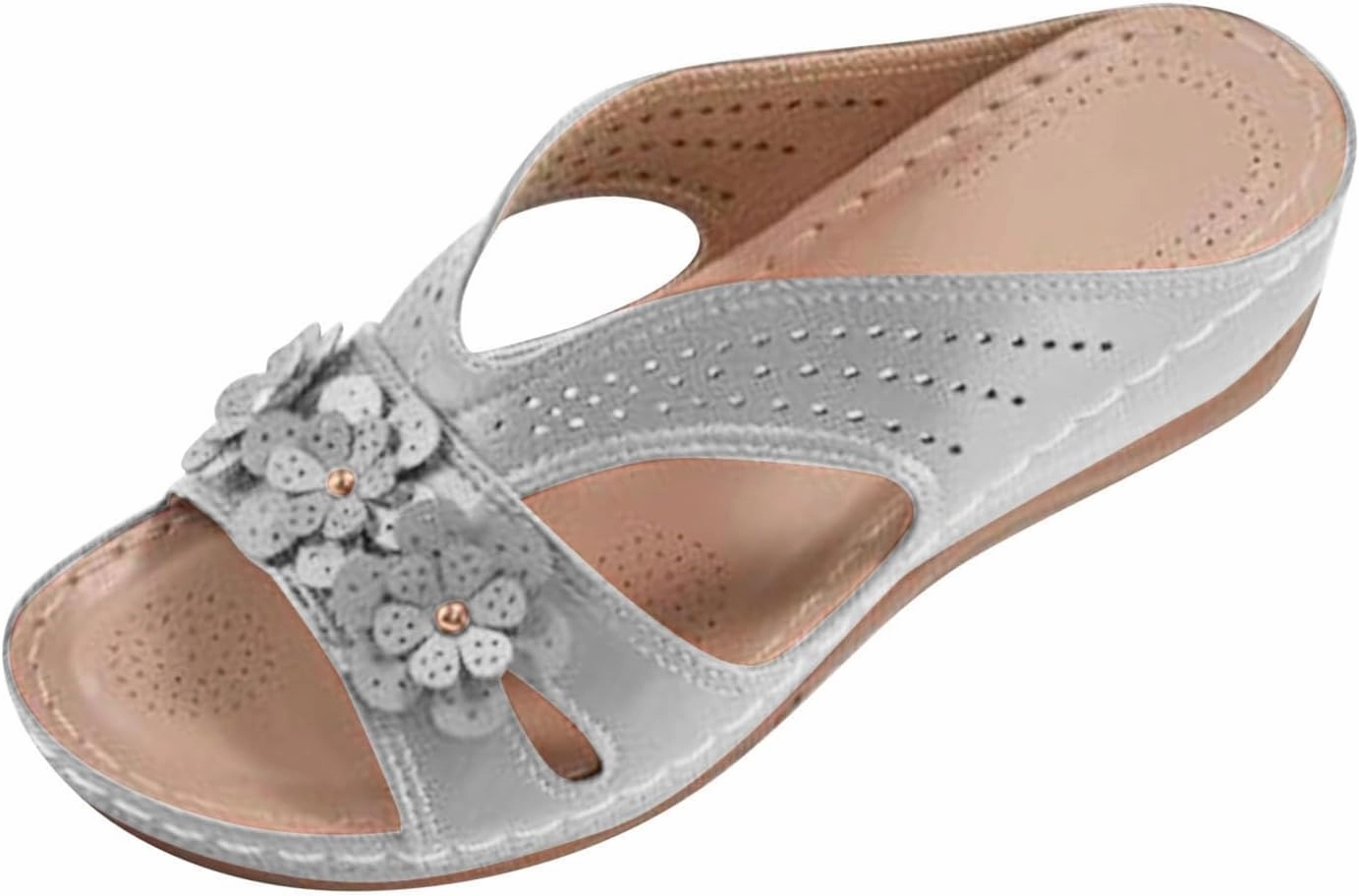 Duckbill Flip Flops Sandals Womens Casual Slide Shoes Slip On Dressy Summer Wedge Platform Sandals Comfortable Arch Support Beach Sandal