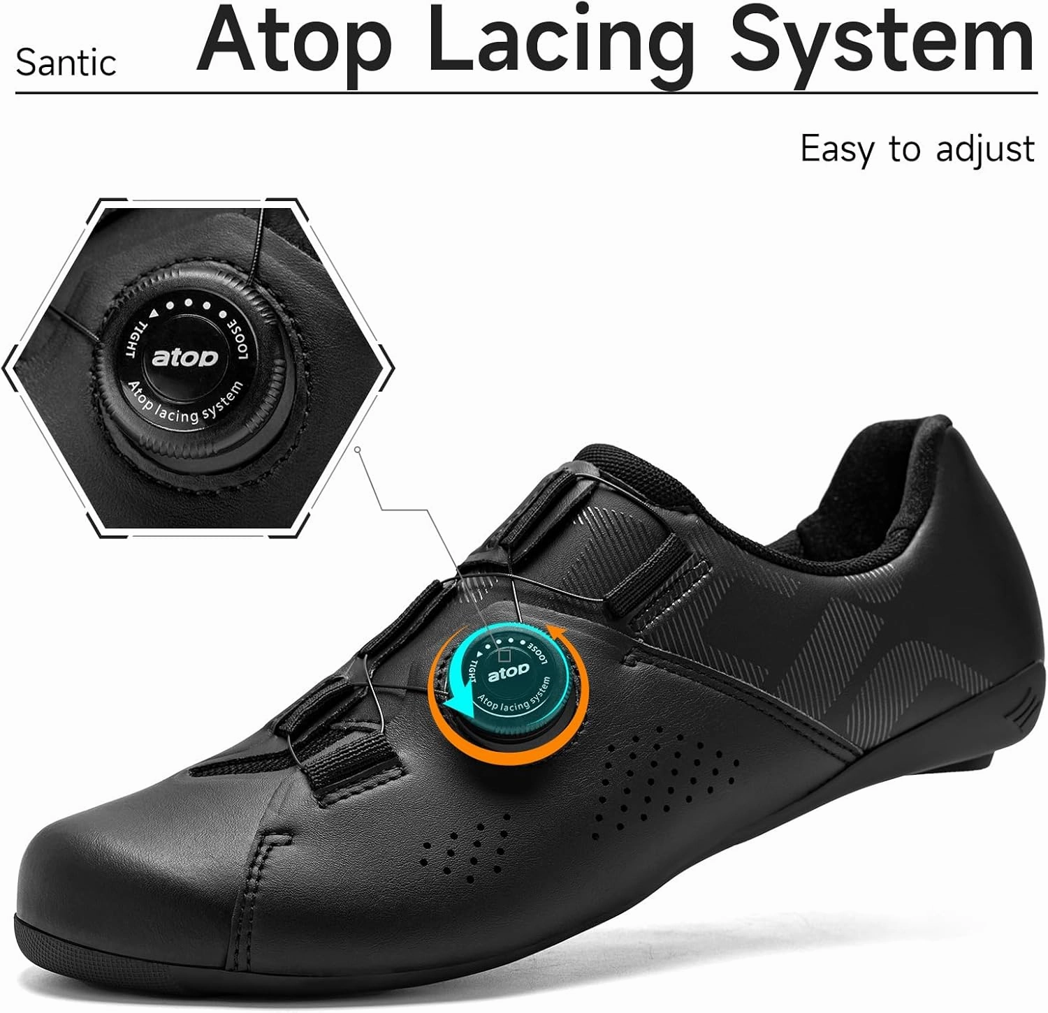Triathlon Shoes Cycling Santic Unisex Cycling Shoes Bike Shoes Indoor Classic Riding Shoes Suitable for Look Delta
