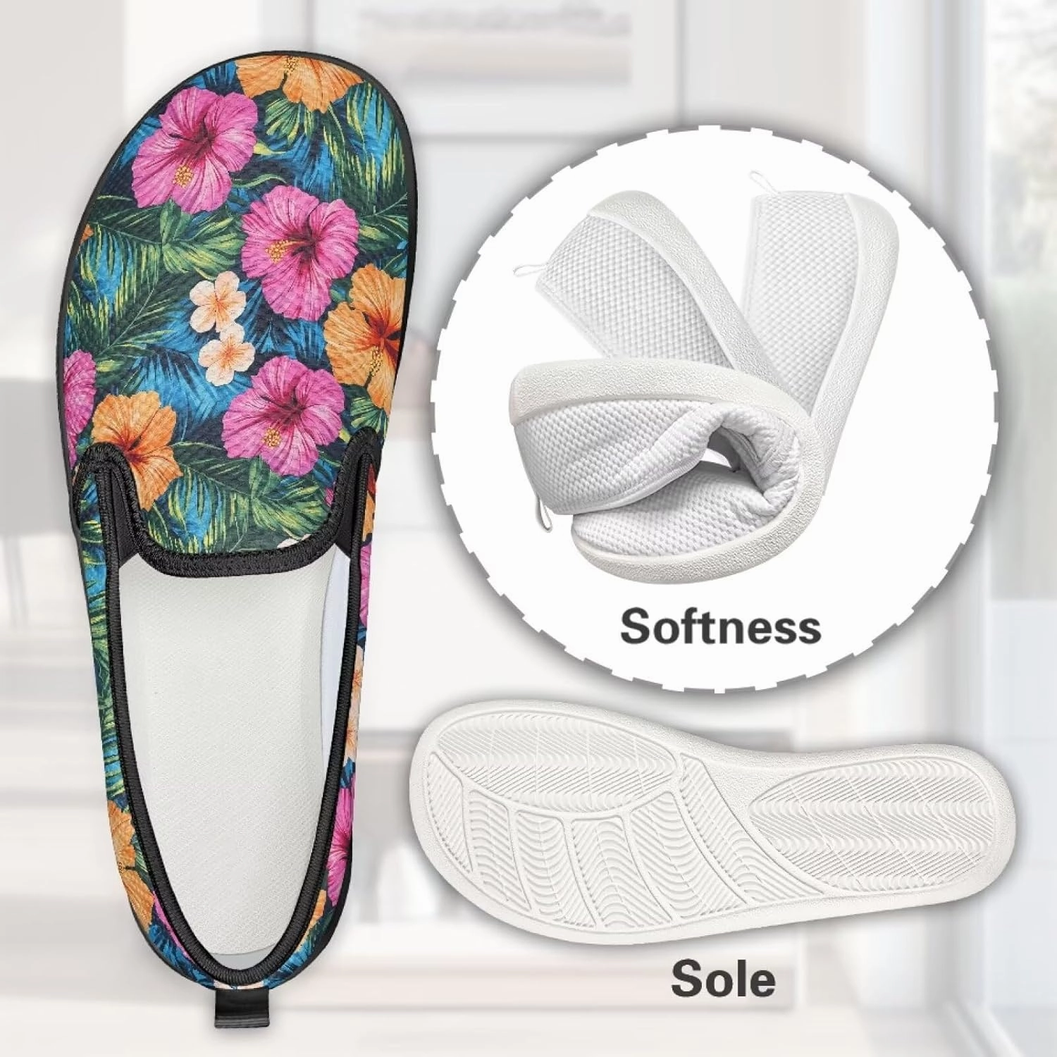 Fashion Barefoot Walking Shoe Womens Casual Slip On Loafers Breathable Anti-Slip Camping Shoes with EVA Sole for Cycling US 6-11 Black Sole Otaki Climbing Shoe Review