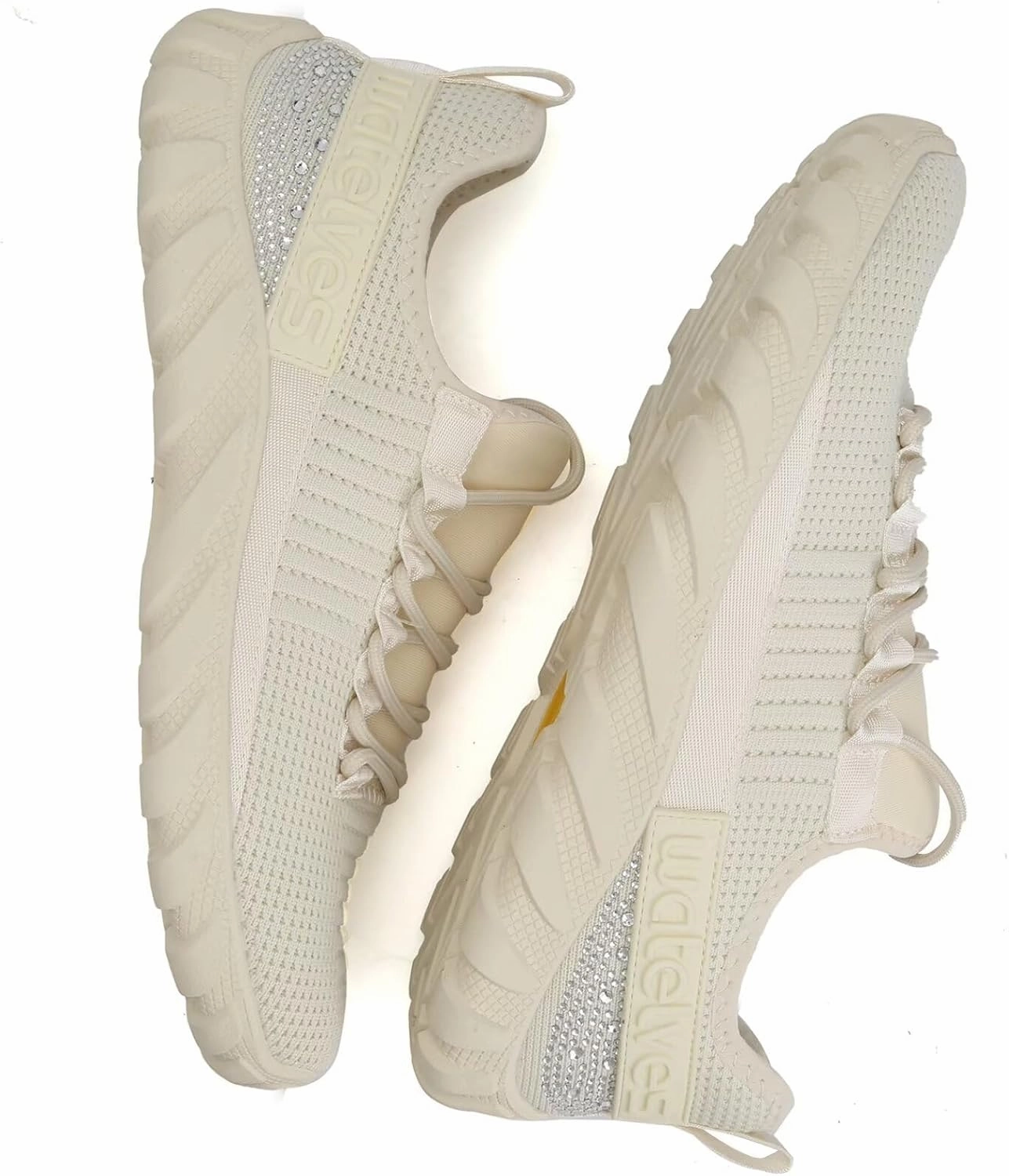 WateLves Rhinestone Sneakers for Women Chunky Slip On Walking Shoes Casual Fashion Tennis Workout Sneakers Sh Sasaki