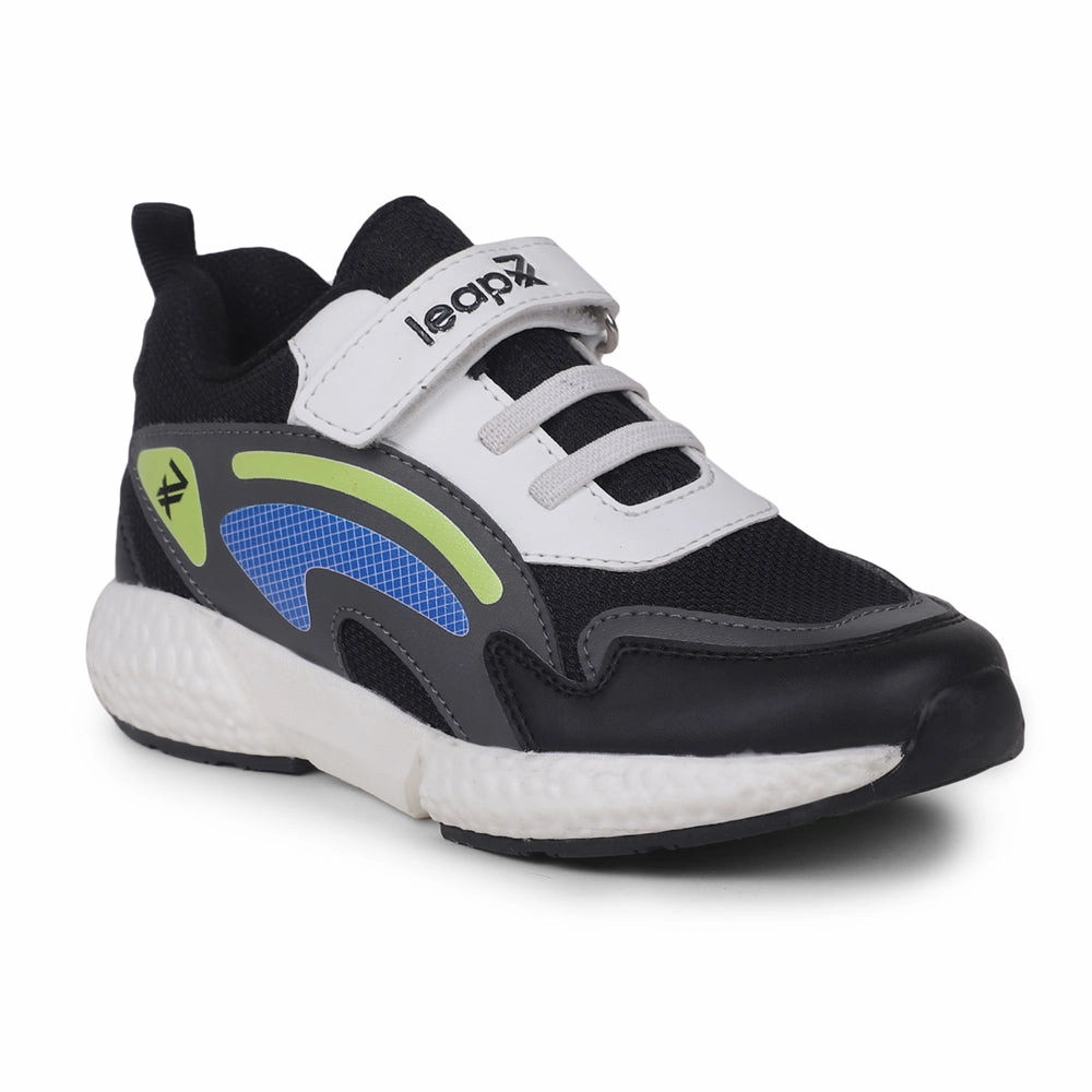Leap7x Black Sports Non Lacing Shoes For kids CARRY-07V By Liberty Running Shoes Everyday