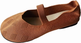 Navy Blue And Orange Tennis Shoes Women Black Ballet Shoes Mesh Slip on Flat Casual Shoes Dance Comdortable Breathable Lightweight Flat Shoes