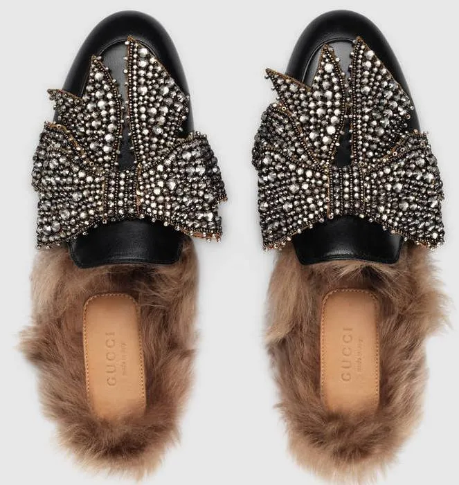 Slug Slippers Princetown leather with bow Slipper