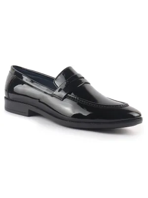 Men Black Classic Patent Leather Party Formal Slip On Shoes|Extra Cushioned Insole Tuxedo Loafers for Wedding, Reception, Cocktail|Slip Resistant Lightweight Sole Walking-in-high-heels