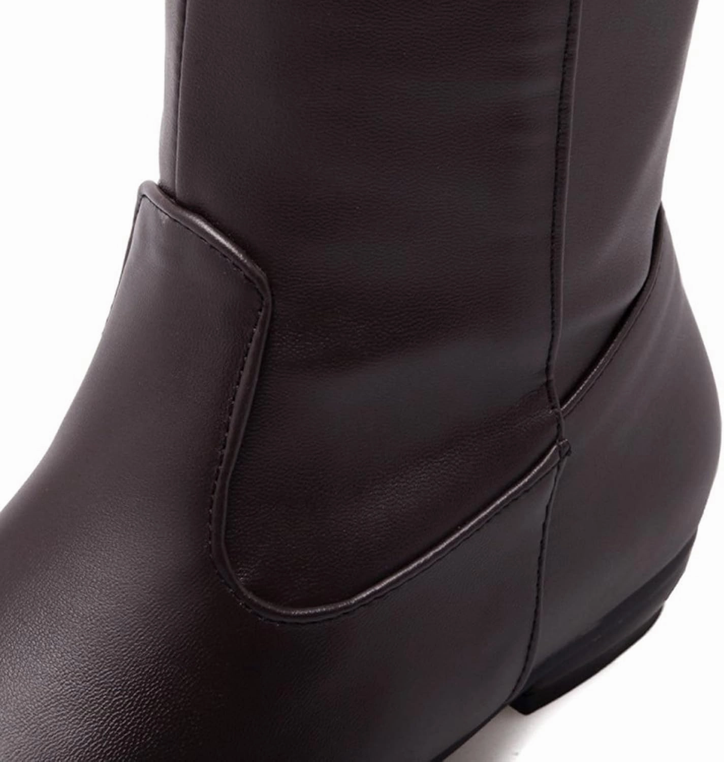 Thigh High Boots for Women Over the Knee Boots Women's Solid Color Side Zipper Knee High Boots Flat Bottom Shoes Suede Knee High Flat Boots