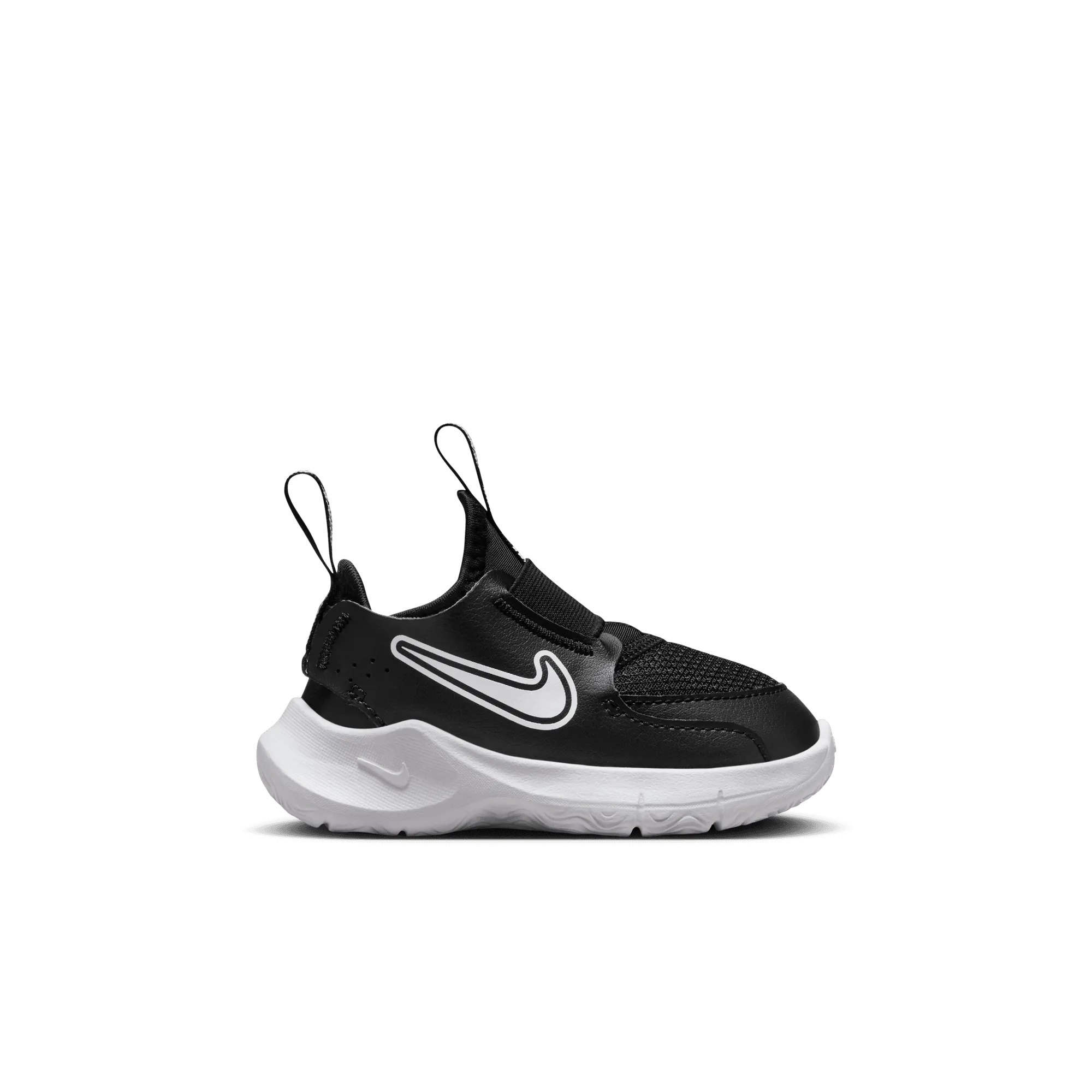 Toddler's Nike Flex Runner 3 Shoes (005 - Black/White) Best Work Boots For Agriculture