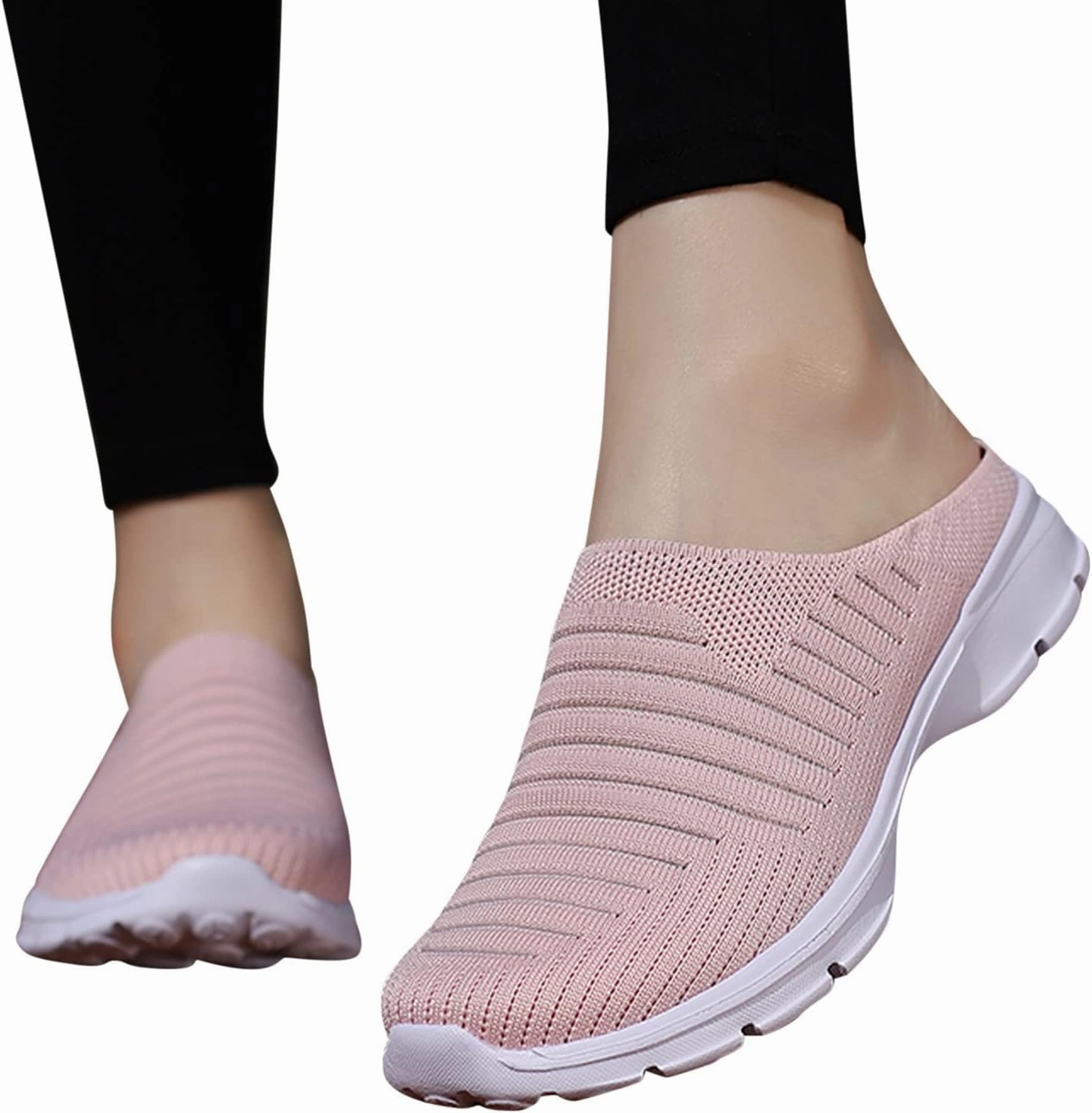 Womens Mesh Mules Orthopedic Sneakers for Women Arch Support Comfortable Slip On Walking Shoes Breathable Lightweight Running Shoes Style Slip On Shoes