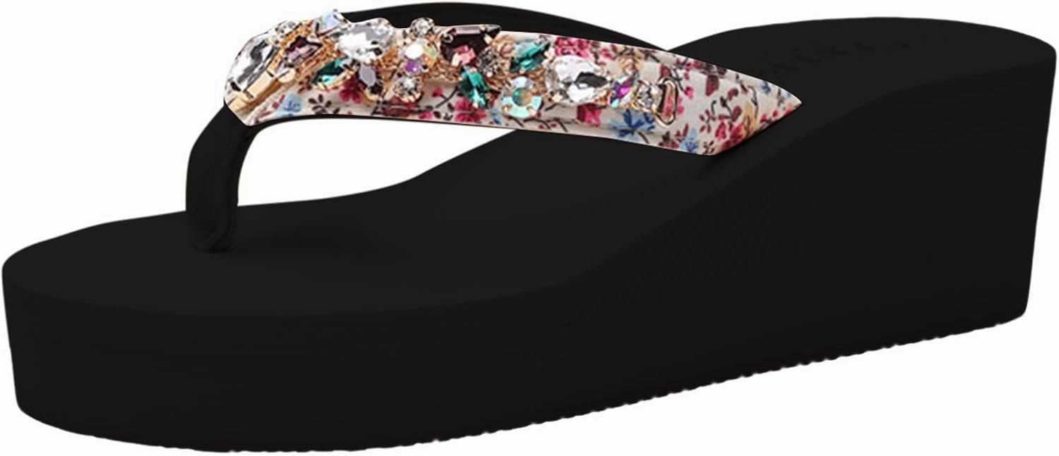 Slippers Female Soft Soled Wear Resisting Beach Flops Lady Sandals Women Slippers Flip Flops Women Slippers (Black, 6) Best Flip Flops For Around The House