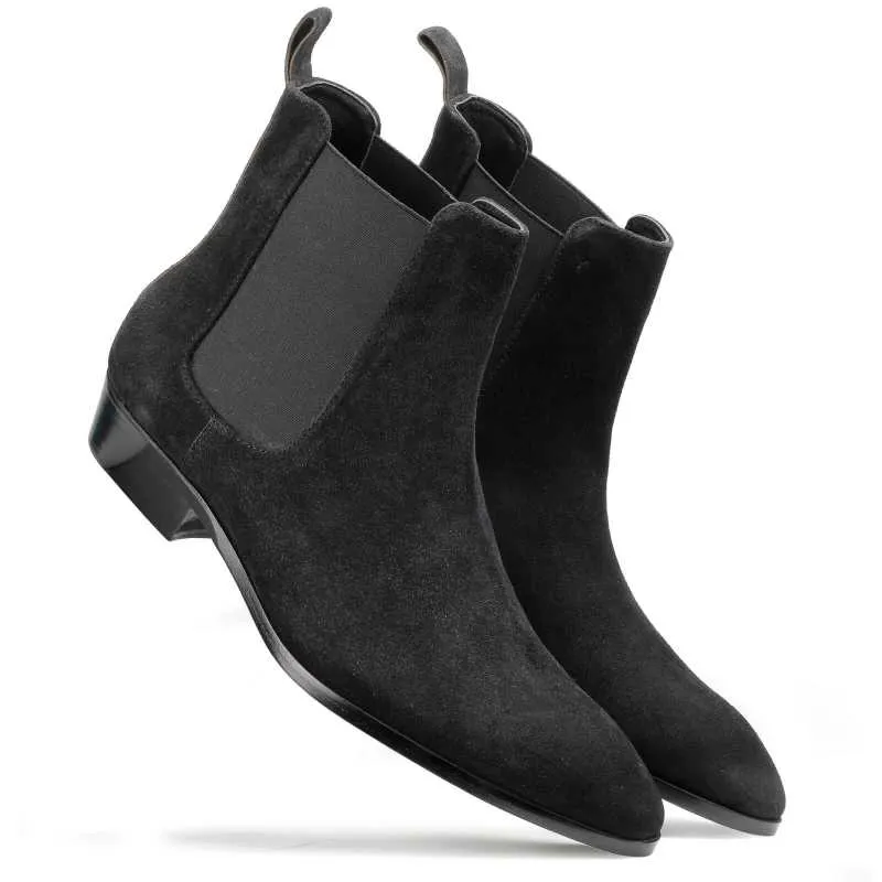 Iceman Chelsea Boots In Black Suede Newswomen Boots