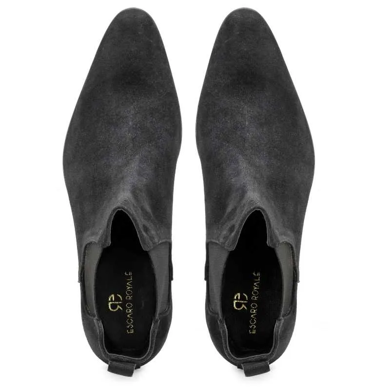 Iceman Chelsea Boots In Black Suede