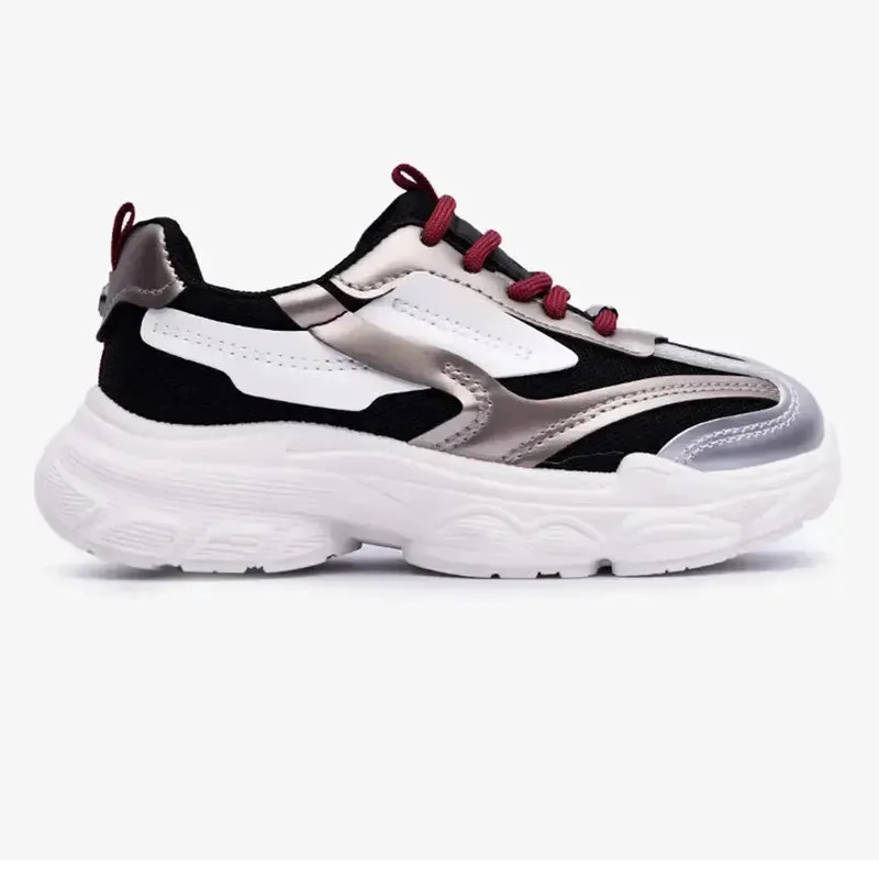 Soviet K Hilton Kids Sneaker - Black/Silver/Pewter Back Sneakers