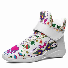 Jordan Basketball Geometric Floral Fall White Kid's Ipottaa Basketball / Sport High Top Shoes