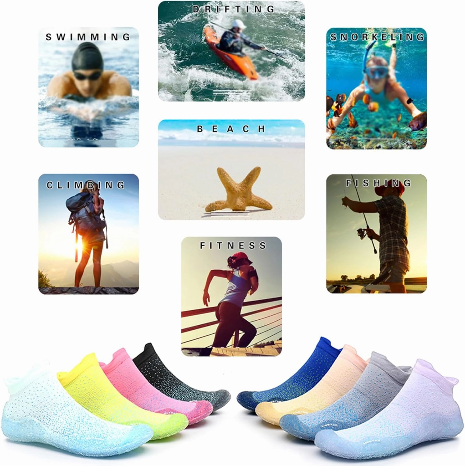 JiuQing Womens Barefoot Sock Shoes Beach Water Shoes Breathable Non-Slip Portable Indoor Fitness Yoga Socks Everlast Max Rep Training Shoes