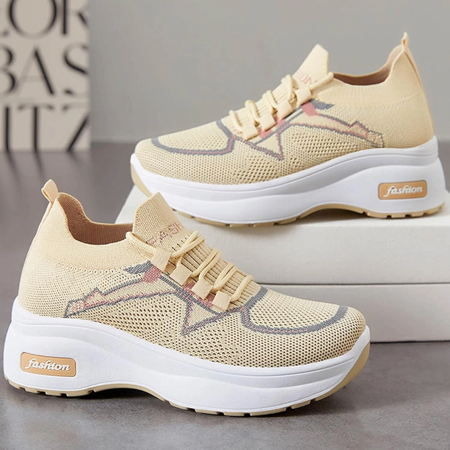 Sneakers for Women Casual Women's Comfortable & Breathable Mesh Loafers Slip On Sneakers Flat Walking Laces Women Height Increasing Shoes Wash Tennis Shoes In Washer
